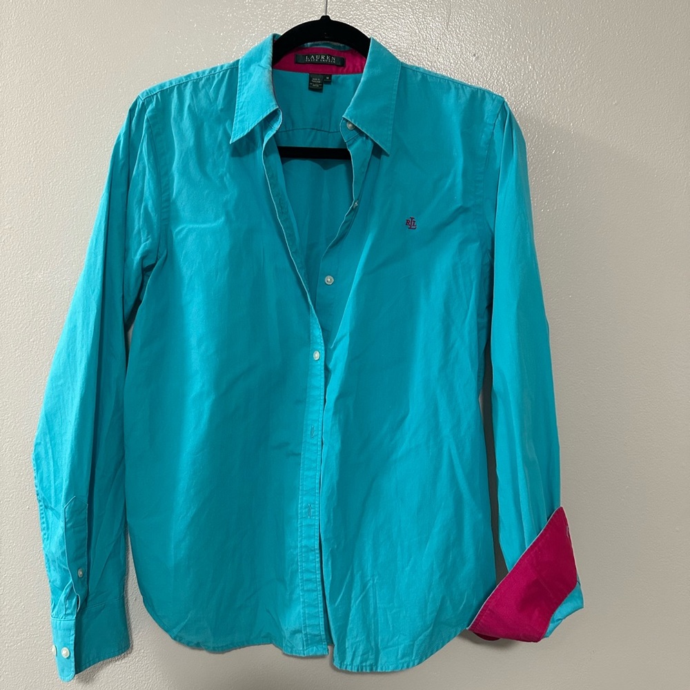 Ralph Lauren Blue blouse size Medium